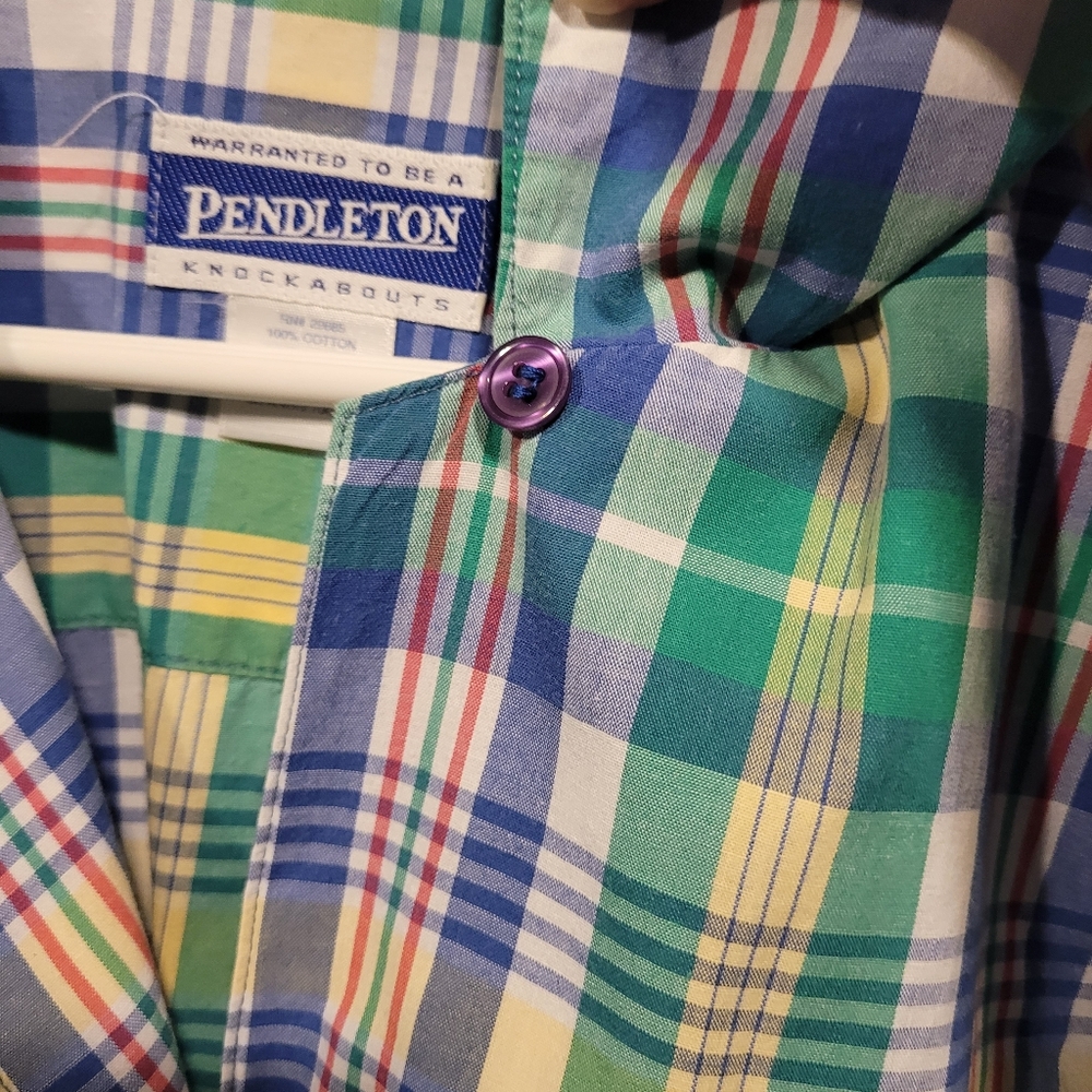 Vintage Plaid Pendleton Knockabouts 2 Piece Shirt and Short Set Size 16 - Picture 11 of 14